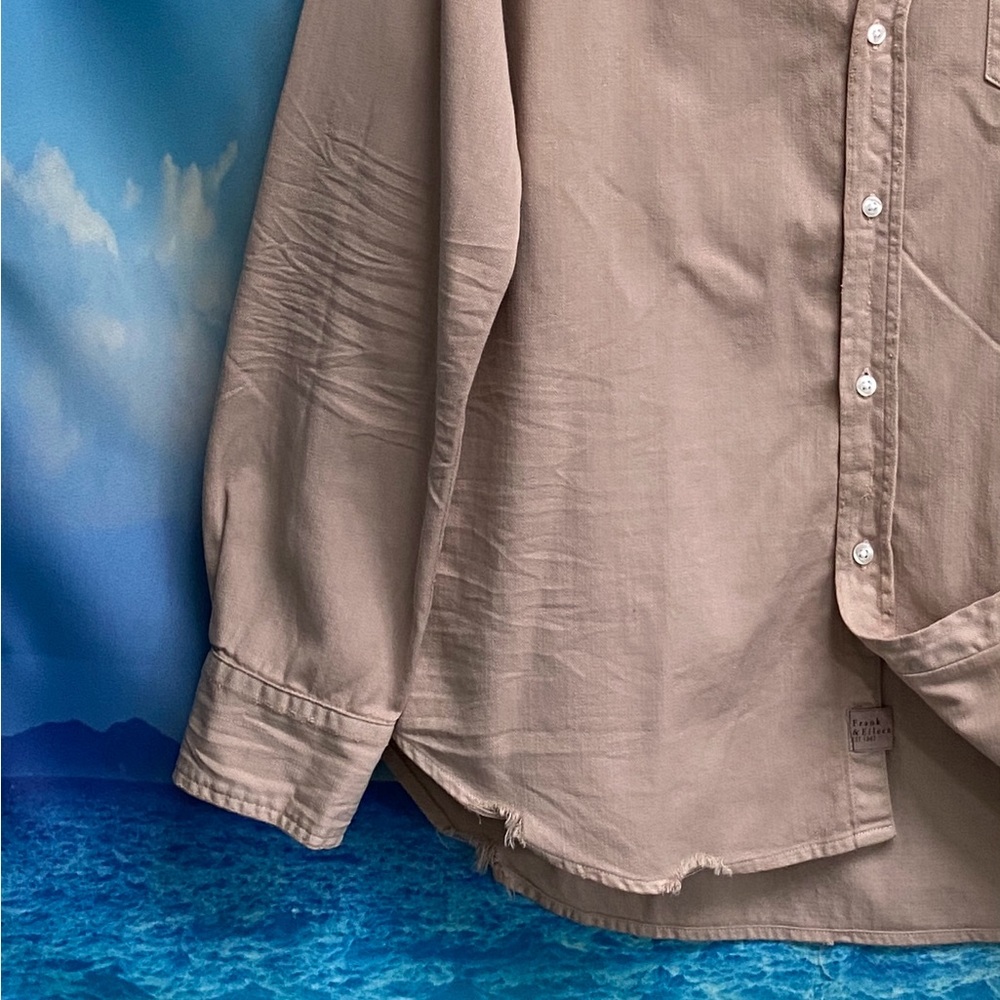 Frank & Eileen Eileen Button-Up Shirt Famous Denim Size: M Sand - Picture 9 of 16